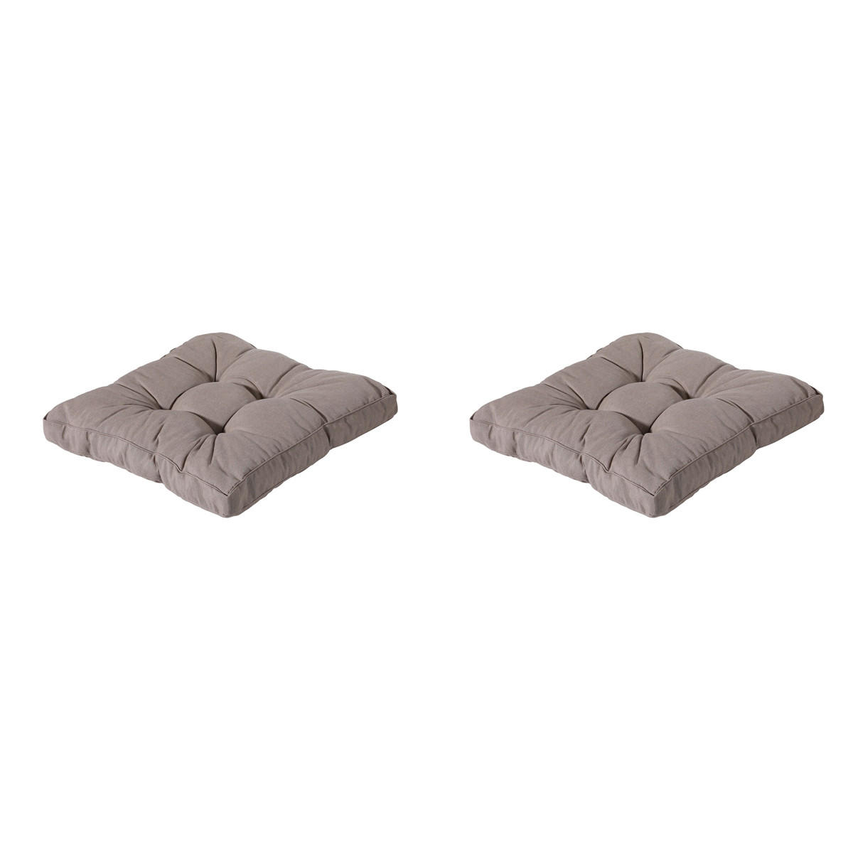 SITZKISSEN Panama 60/60 cm 2er-Set - Taupe, Textil (60/8/60cm) - Madison