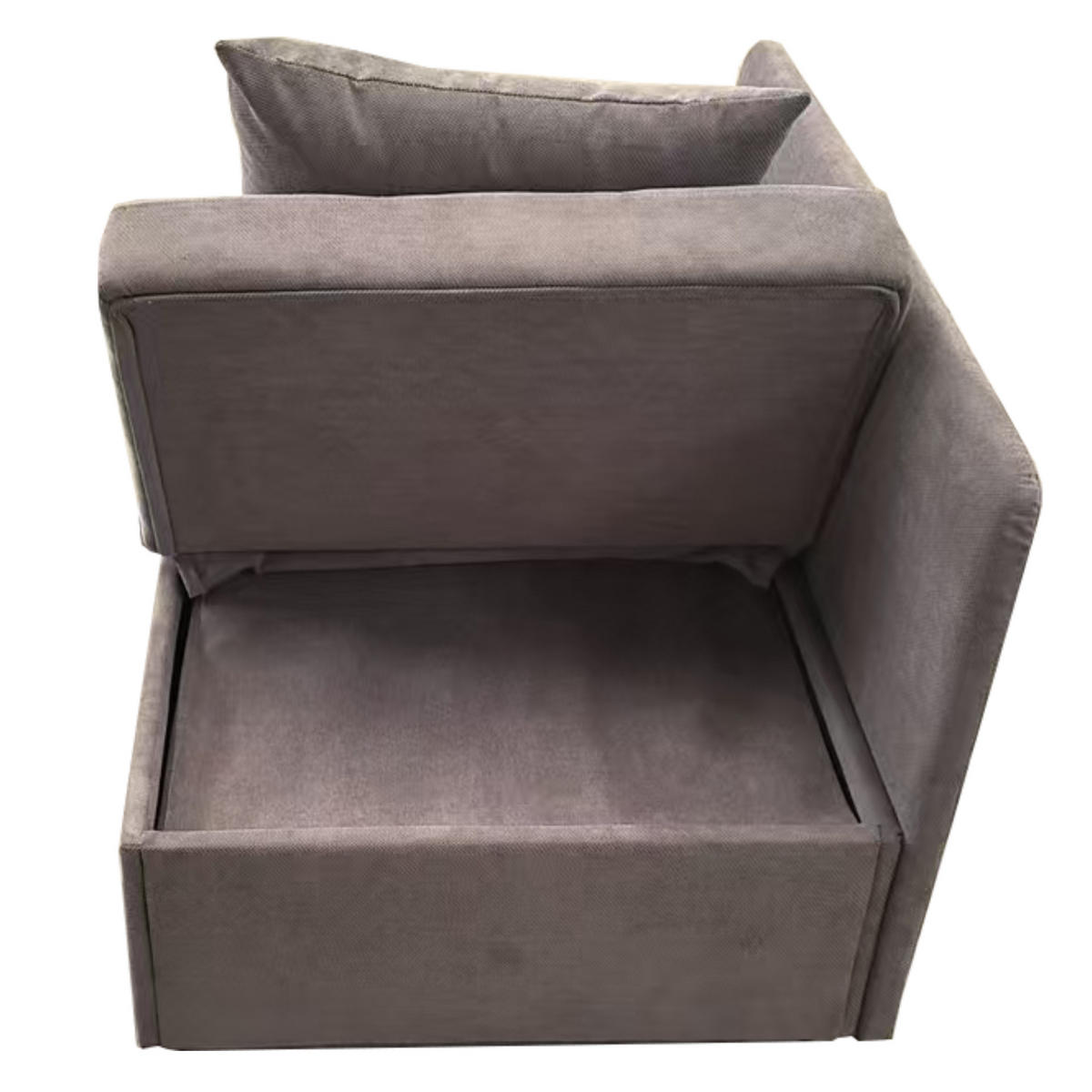 SCHLAFSOFA 3-in-1 mit verstellbarer Rückenlehne 177 x 68 cm Leinen Grau - Grau, Metall (68/65/177cm) - Meubliv