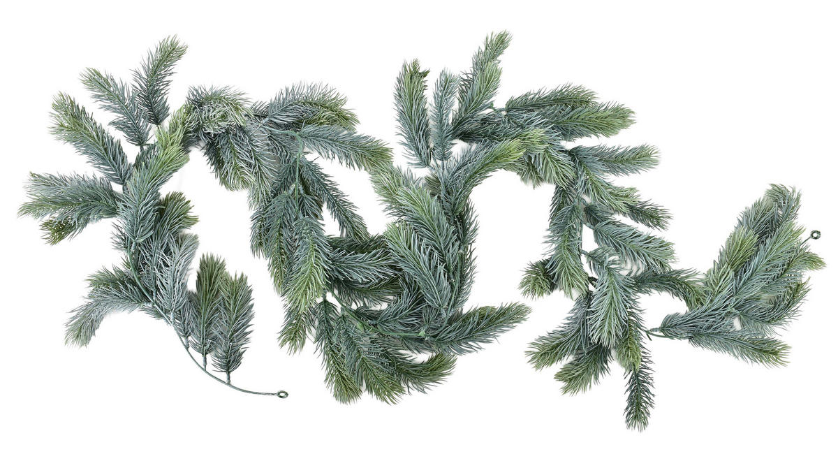 GIRLANDE Santa Lila Grün 44x44x14 cm Kunstoff - Grün, Kunststoff (44cm) - Mondex