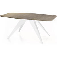 ESSTISCH Fatina rechteckig ausziehbar, Dunkelgrauer Chicago Beton 160-198/90/76 cm - Dunkelgrau/Weiß, Holzwerkstoff/Metall (80/200/76cm) - WFL GROUP