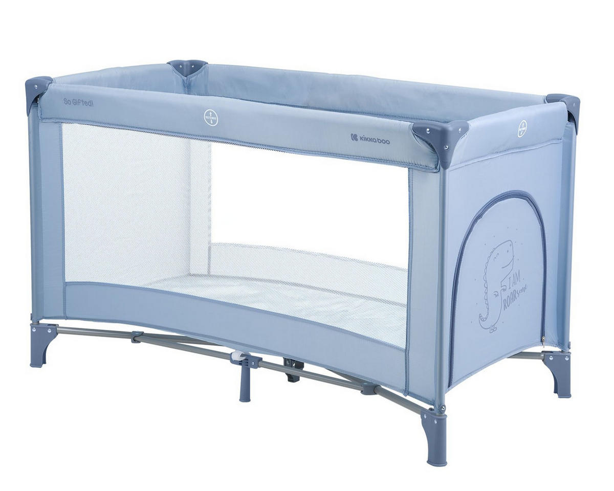 REISEBETT so gifted Blau P weiche Matratzenauflage, Seiteneingang - Hellblau, Metall (60/120cm) - Kikka boo