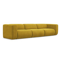 4-SITZER-SOFA Chenille Stoff Gelb - Currygelb/Gelb, Kunststoff/Textil (319/70/89cm) - LaMiaSofa
