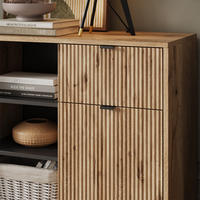 KOMMODE Eliza Viking Oak 120 x 81.2 cm mit 2 Schubladen und 2 Türen - Eichefarben, Holzwerkstoff (120/81.2/40cm) - Vicco