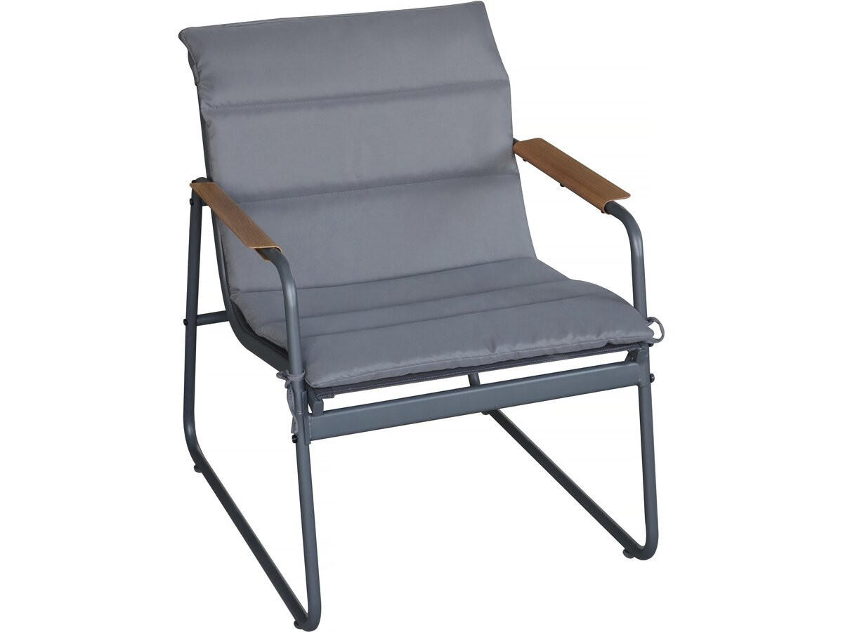 LOUNGEGARNITUR Bastia 4-Sitzer Grau - Grau, Metall - Habitat Garten