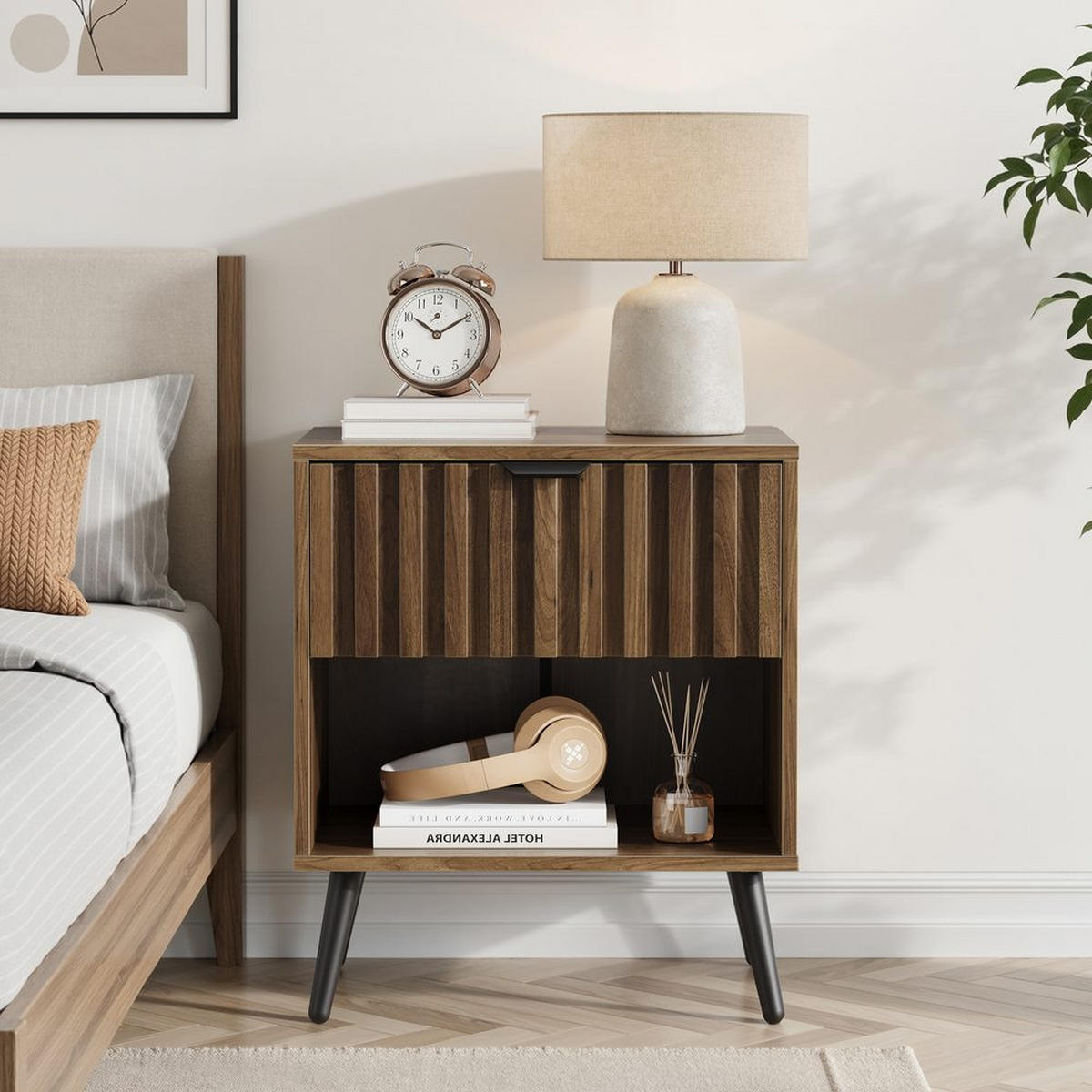NACHTISCH MIT SCHUBLADE, MULTIROOM - Baltimorefarben, Holzwerkstoff (40/53/45cm)