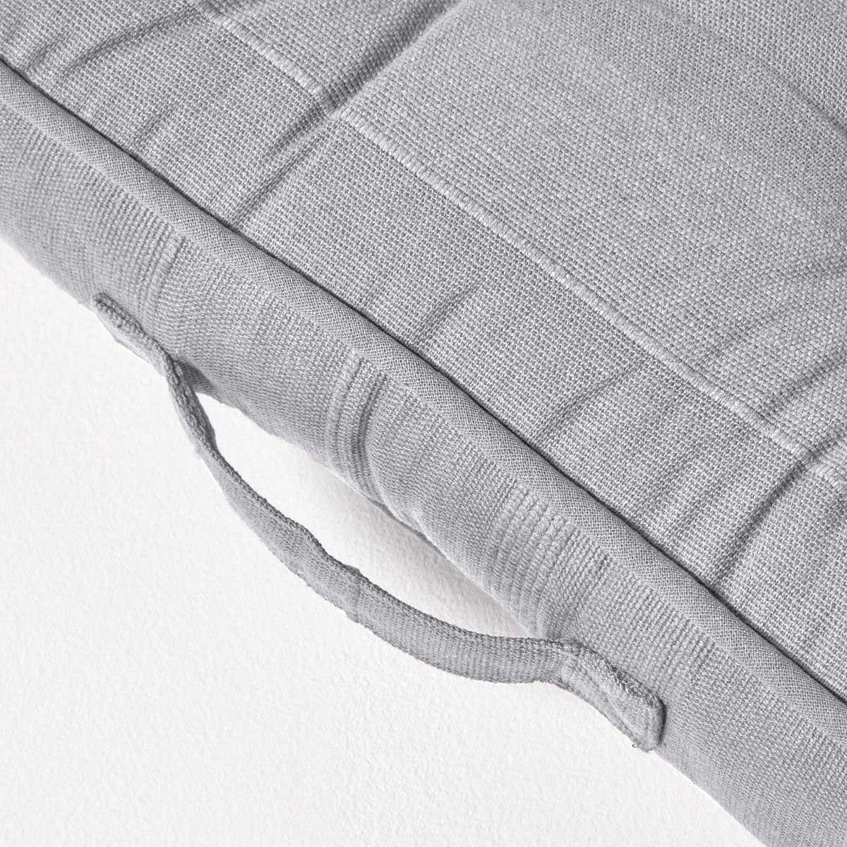 SITZKISSEN Rajput hellgrau 40/40/8 cm - Hellgrau, Textil (40/40/8cm) - Homescapes