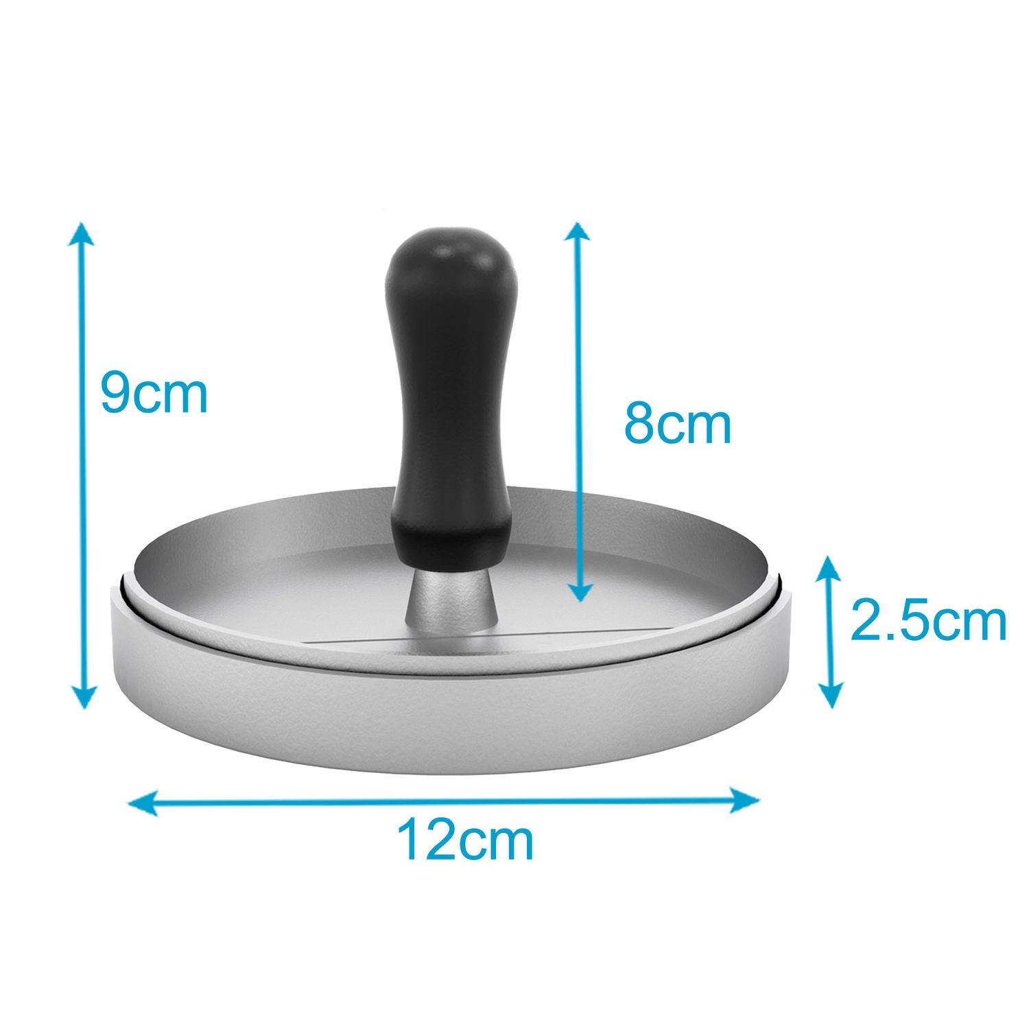 HAMBURGER PRESSE - Grau, Metall (12cm) - Intirilife