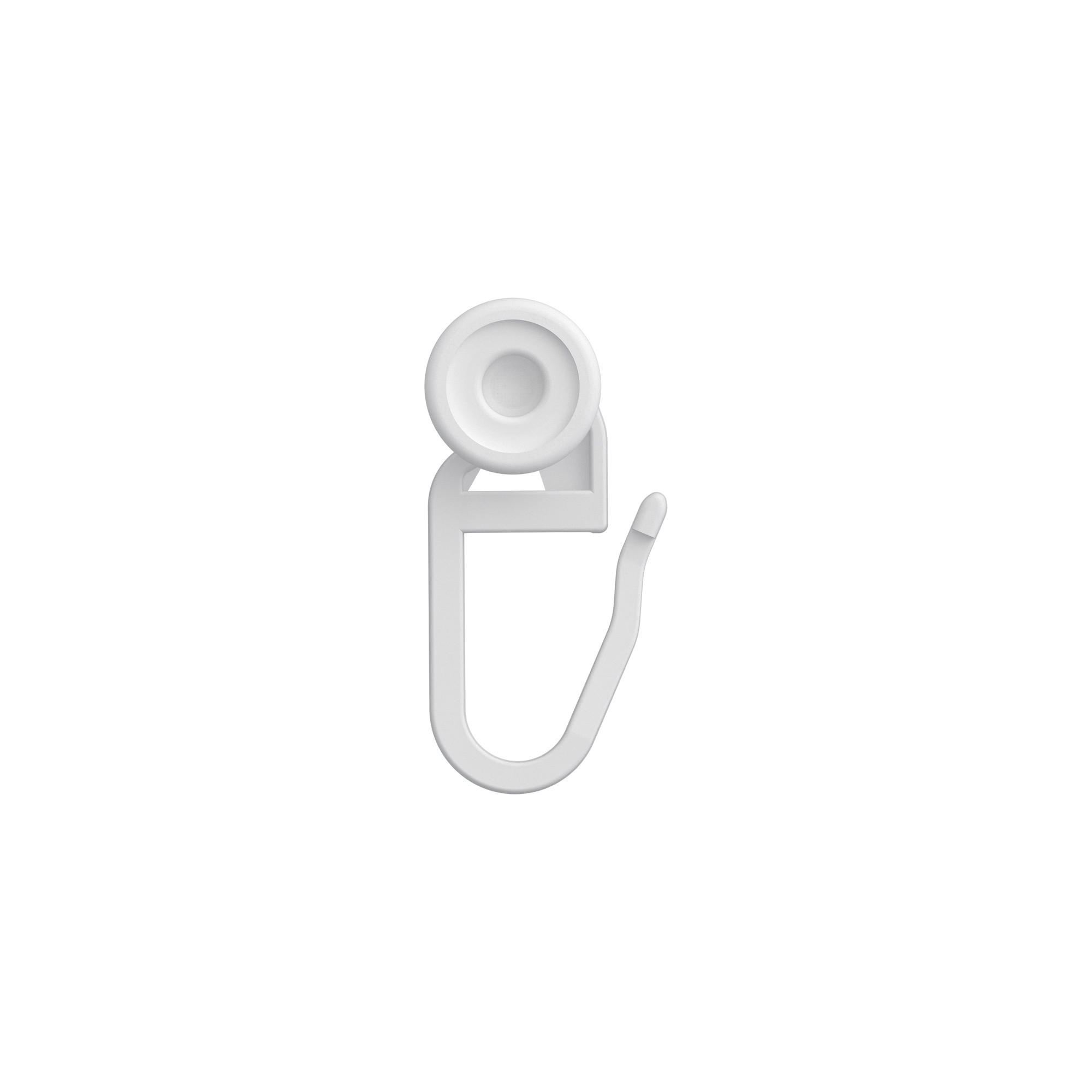 U-LAUFROLLEN MIT FALTENHAKEN für U-Laufschienen, Packung 100 Stück - Weiß, Kunststoff (1.1/2.8/1.2cm) - INTERDECO