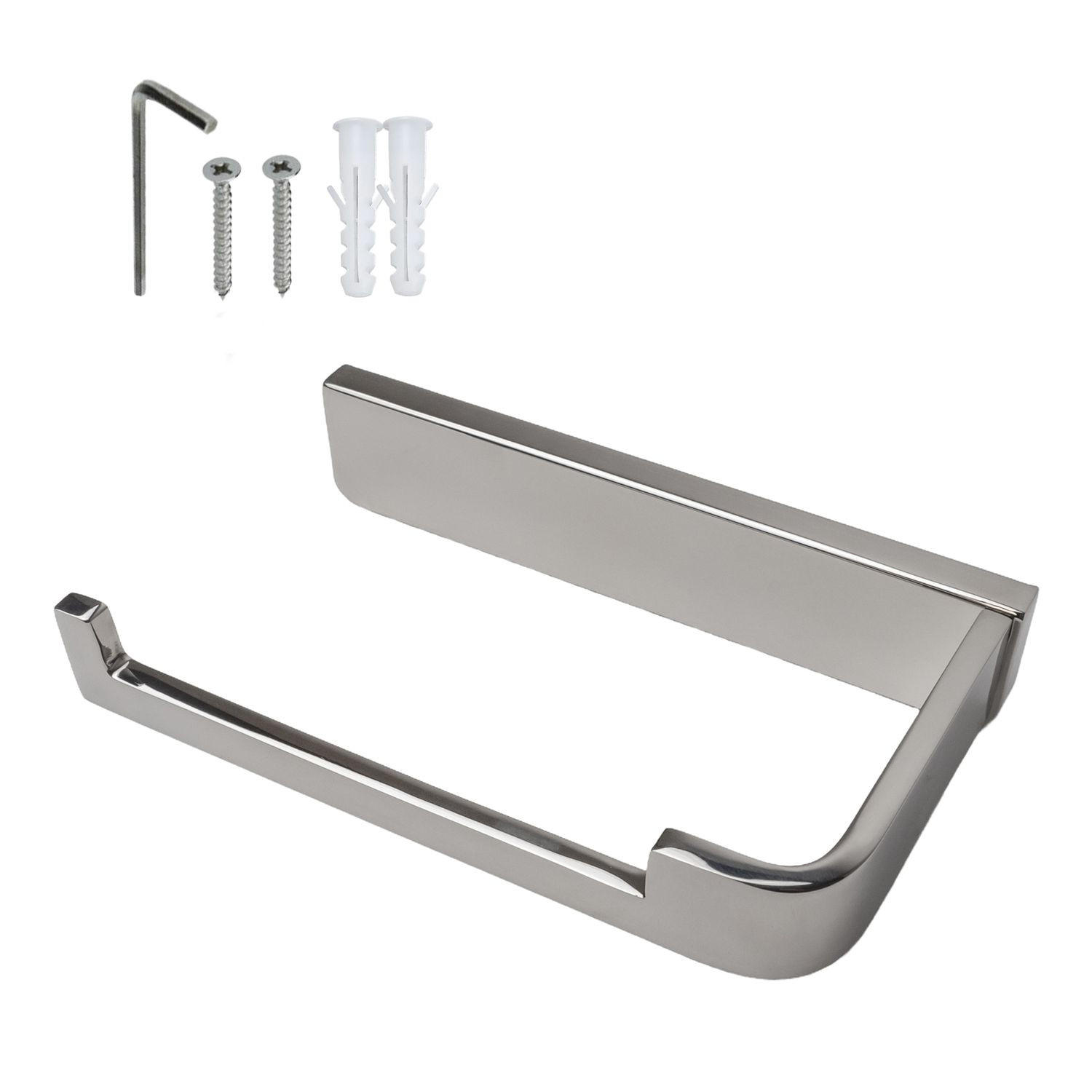 TOILETTENPAPIERHALTER ohne Ablage - Silberfarben, Metall (12/12/15cm) - Intirilife