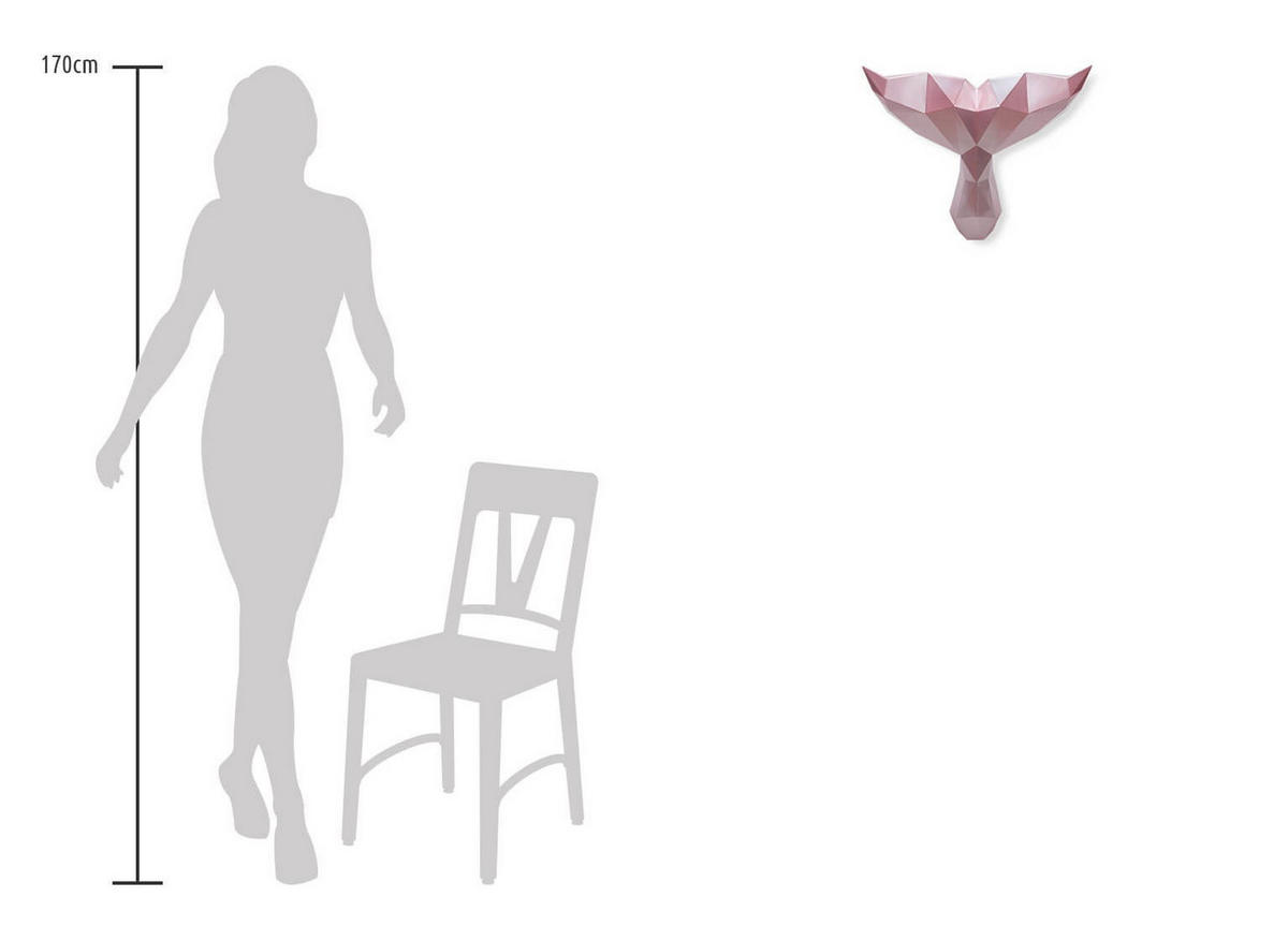 SKULPTUR Rosa 43/32 cm - Pink, Stein (1.66/32/38cm) - KUNSTLOFT