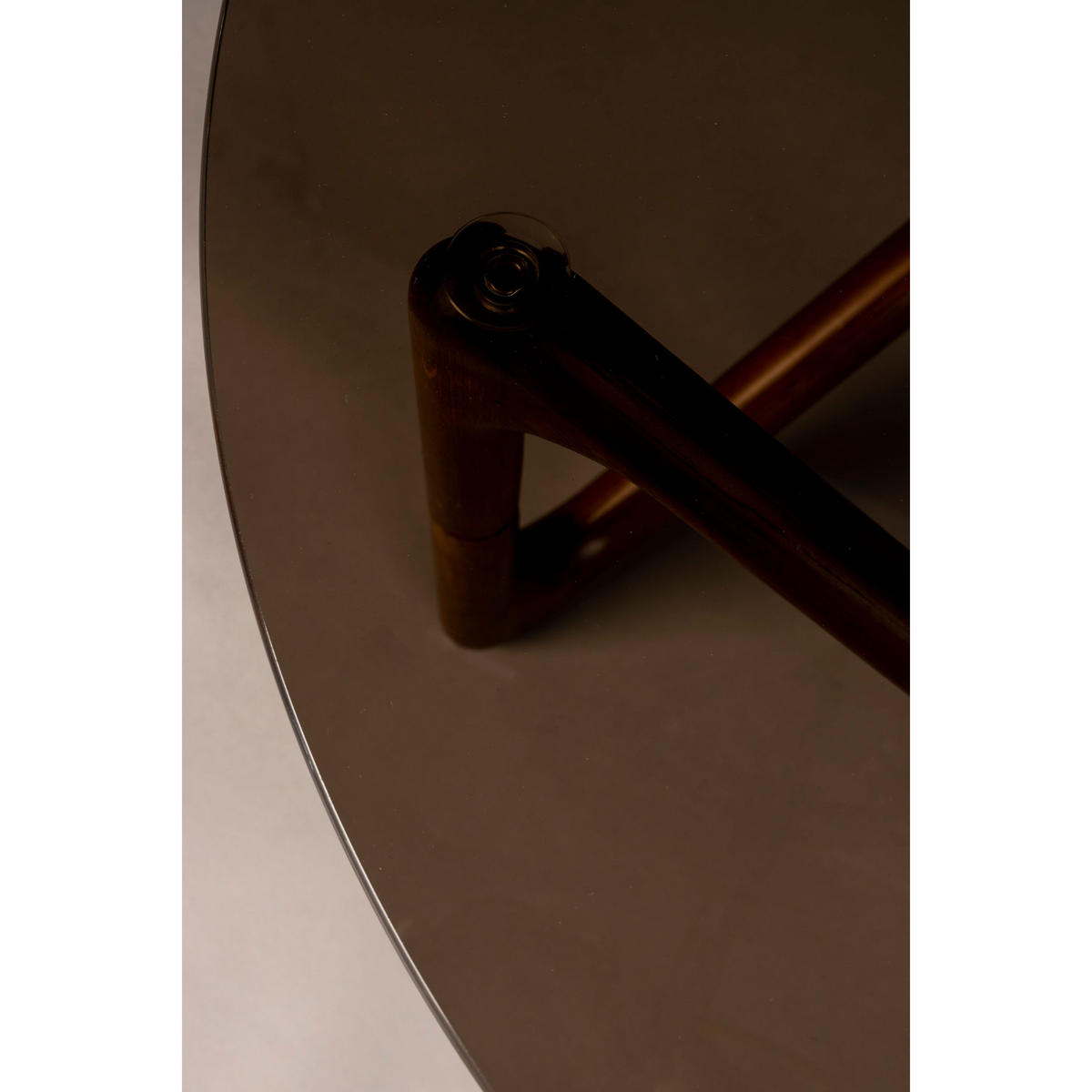 COUCHTISCH Naia Rund 80 cm Braun - Braun, Glas (80/80/40cm) - Dutchbone