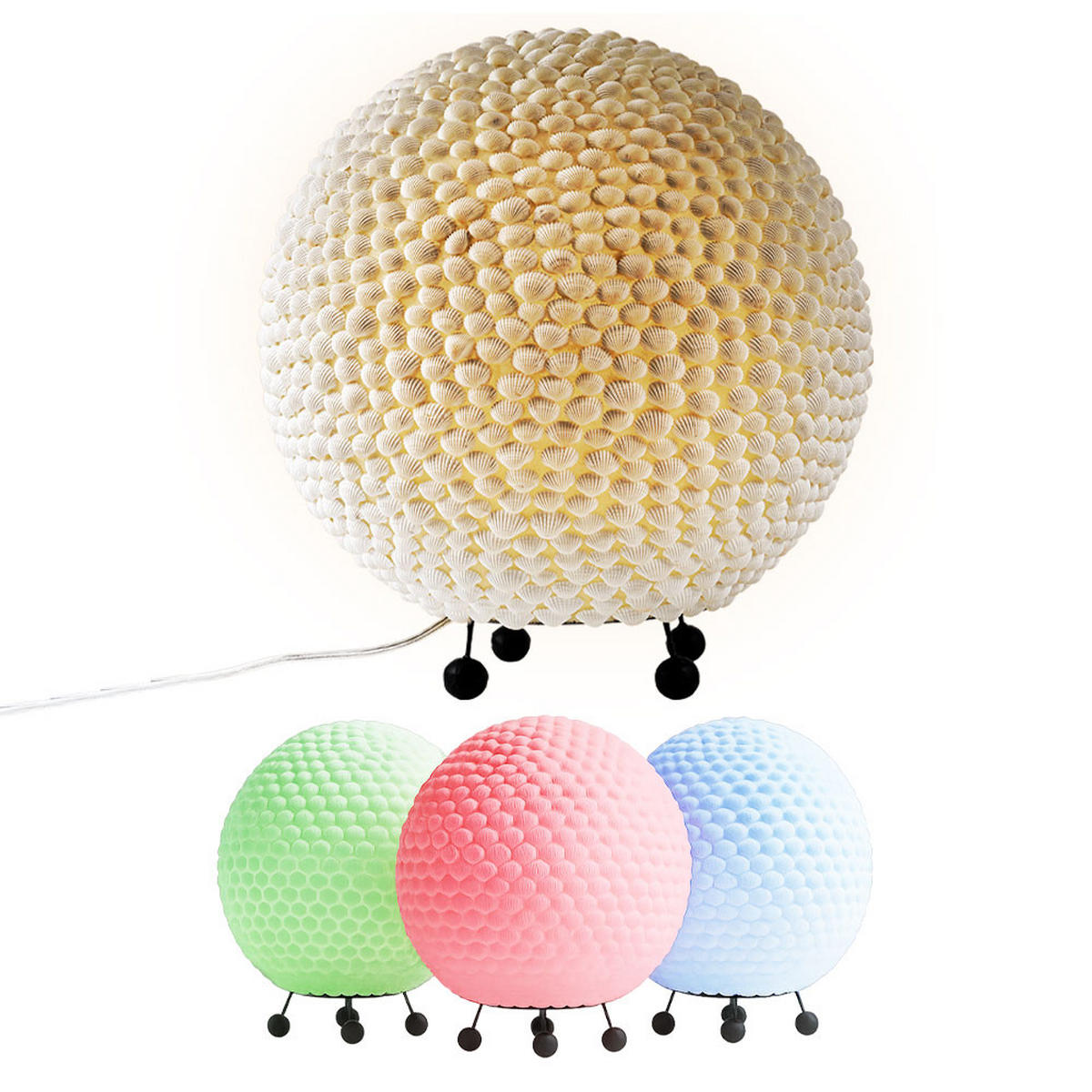 LED TISCHLEUCHTE Bali Weiß - Weiß, Metall (25/25/27cm)