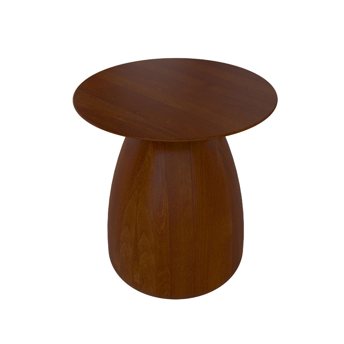 BEISTELLTISCH Baobab34, Ovaler Tischplatte, Buche - lackiert, Nussbaumfarbe - Walnussfarben, Holz (32.5/32.5/34cm) - Kayani