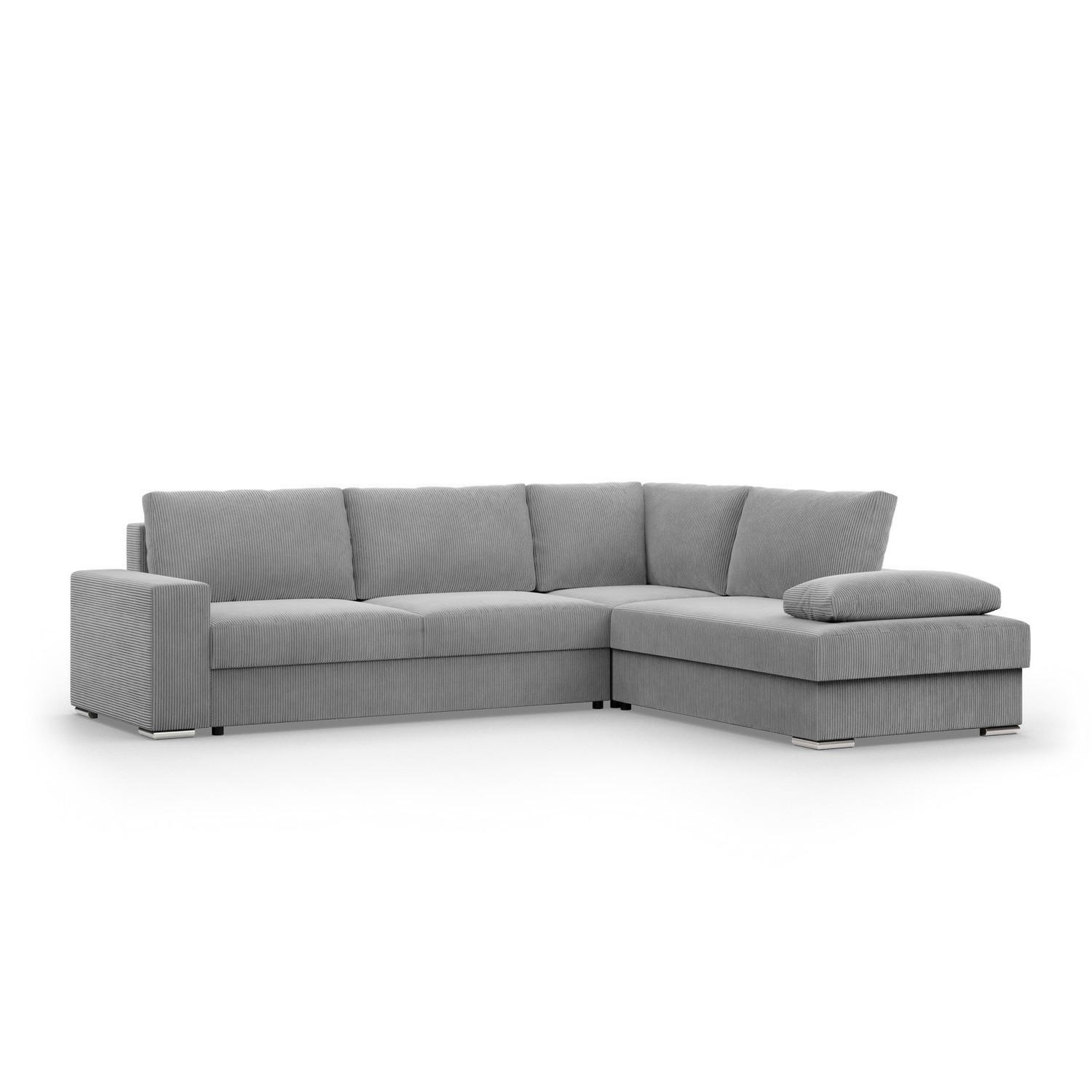 ECKSOFA MIT SCHLAFFUNKTION VELANO Grau - Grau, Textil (231/287cm) - Mebligo