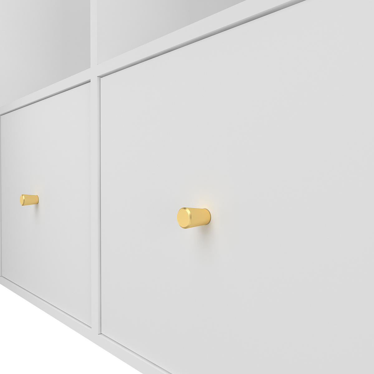 ECKSCHREIBTISCH 360° drehbar L-Form 4 Schubladen 4 Fächer weiß MDF - Weiß, Holzwerkstoff (120/48/78cm) - FLIEKS