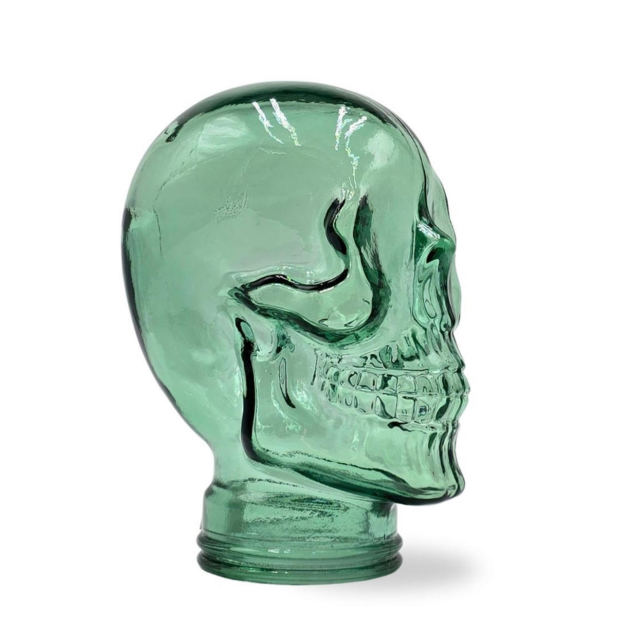 KOPFHÖRERSTÄNDER TOTENKOPF Glas T03 grün - Grün, Glas (19/26/19cm) - DESIGN DELIGHTS