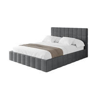 POLSTERBETT mit Bettkasten und Lattenrost, Boxbett ohne Matratze - AMEA 120x200 Dunkelgrau - Anthrazit, Holzwerkstoff/Textil (120/200cm) - ALTDECOR