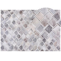 KURZFLOR-TEPPICH Agacli 230/160 cm - Grau, Fell (160/230cm) - Beliani