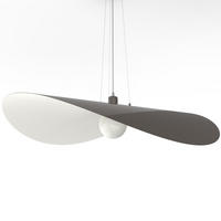 HÄNGELEUCHTE Piuma D90 - Graubraun, Metall (90/90/120cm) - Lumicom