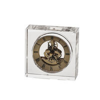 TISCHUHR Richos 11x11cm, Gold - Goldfarben, Glas (11/11/3.5cm) - home&you