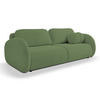 SOFA LOOP Schlaffunktion & Bettkasten PUR-Schaum Schwarze Kunststofffüße skandinavischer Stil lose Rückenkissen freistehend 234x112x86 cm Green - Grün, Holz/Textil (234/86/112cm) - DomoHome