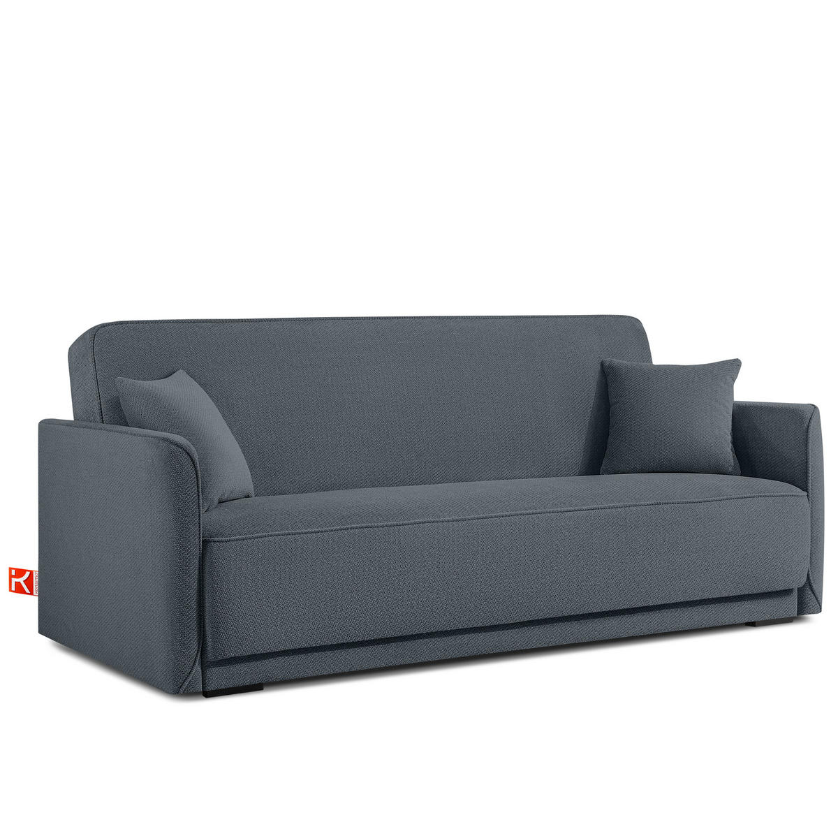 EINZELSOFA LIRIS, 3 Personen, Stahl - Dunkelgrau, Holz/Holzwerkstoff (208/91/98cm) - KONSIMO®