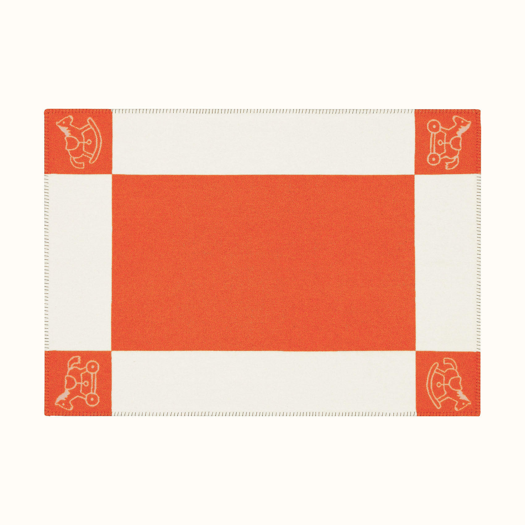 WOHNZIMMERDECKE – 100 x 140 cm, Orange - Orange, Textil (140/100cm)