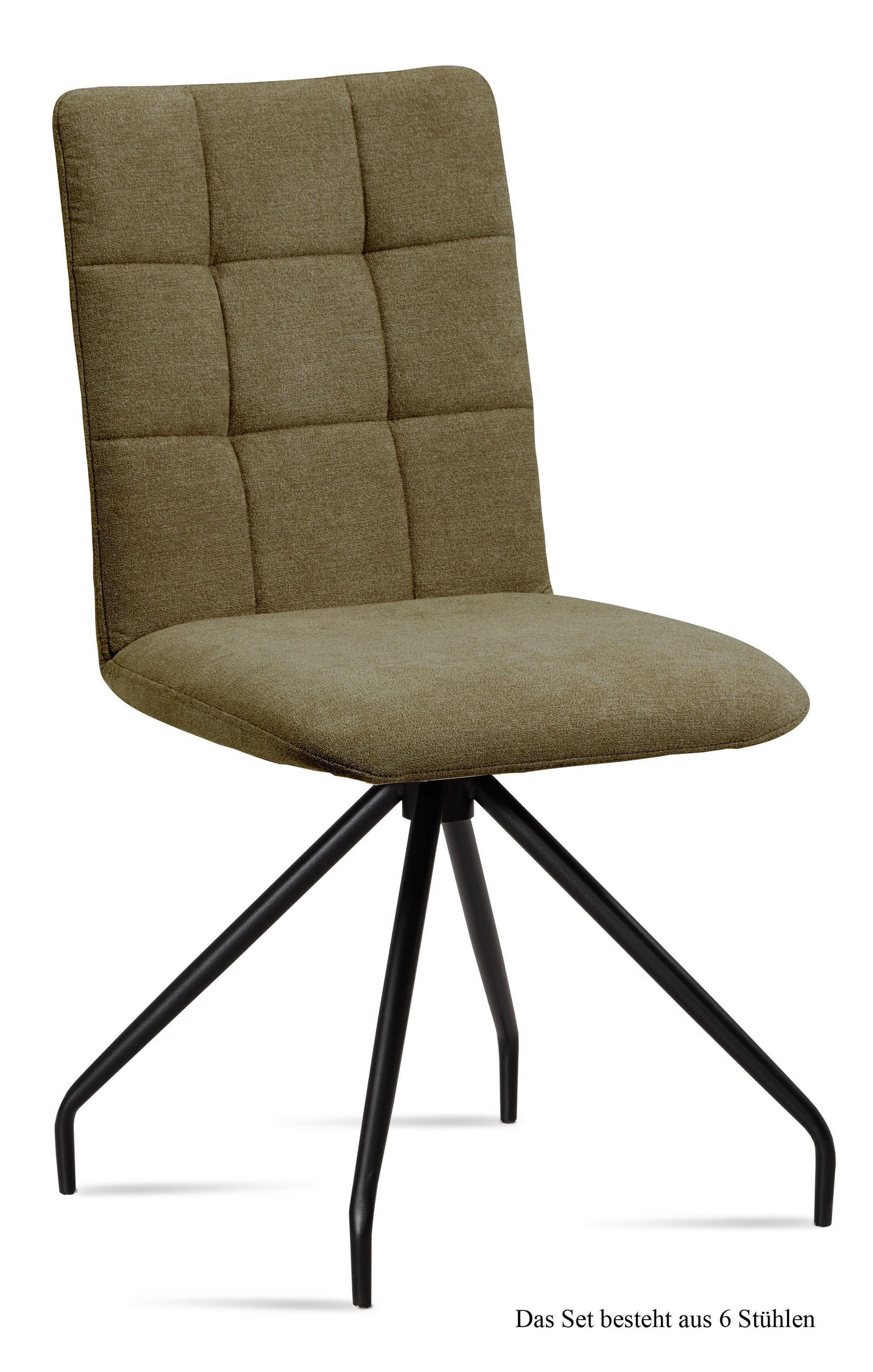 ESSZIMMERSTUHL (6er-Set) Devera 47x91x60 Schwarz/Olivgrün - Schwarz/Olivgrün, Kunststoff (60/91/47cm) - 58aufmkessel