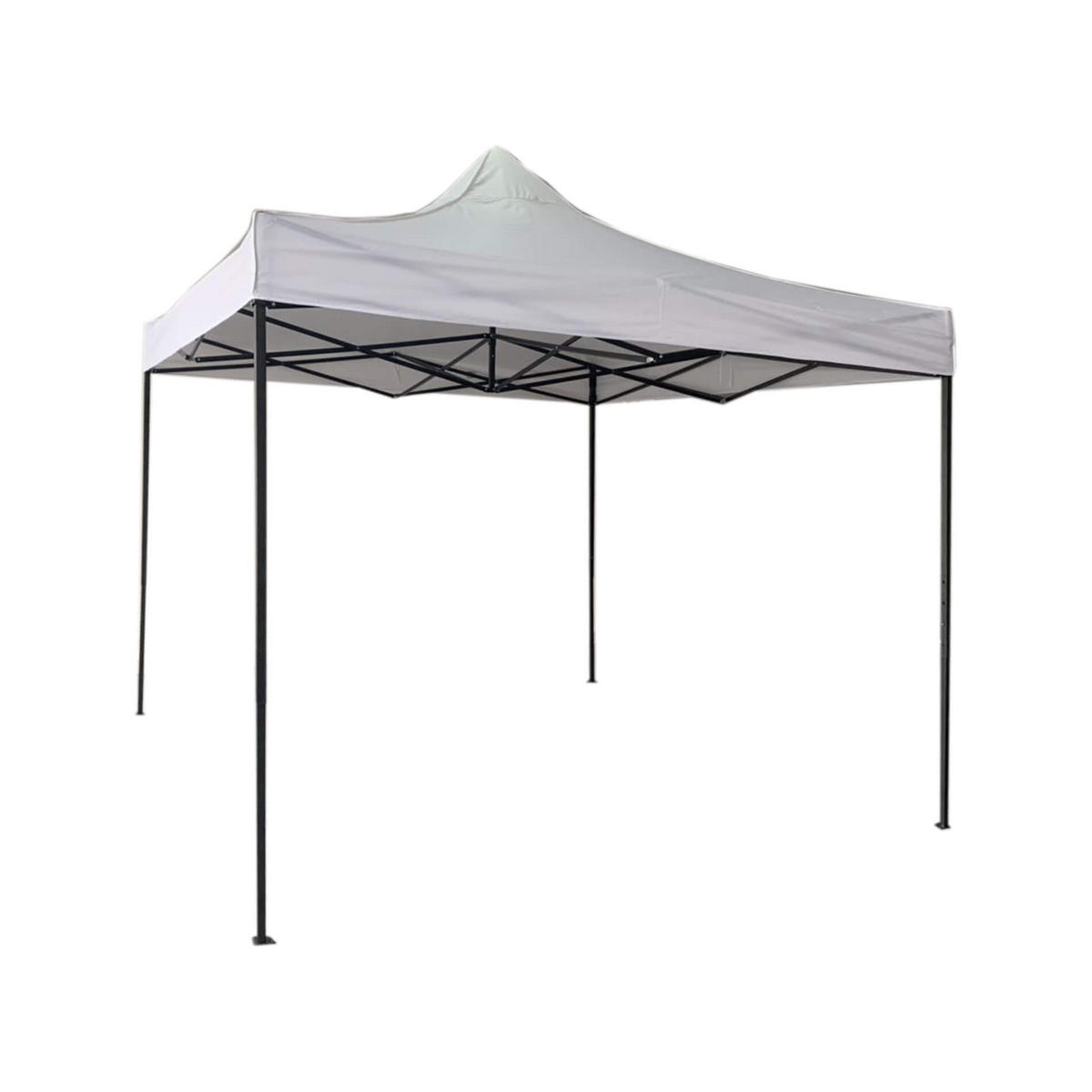 FALTPAVILLON Weiß 3/3/4 cm - Weiß, Metall (3/4/3cm) - Mobili Rebecca