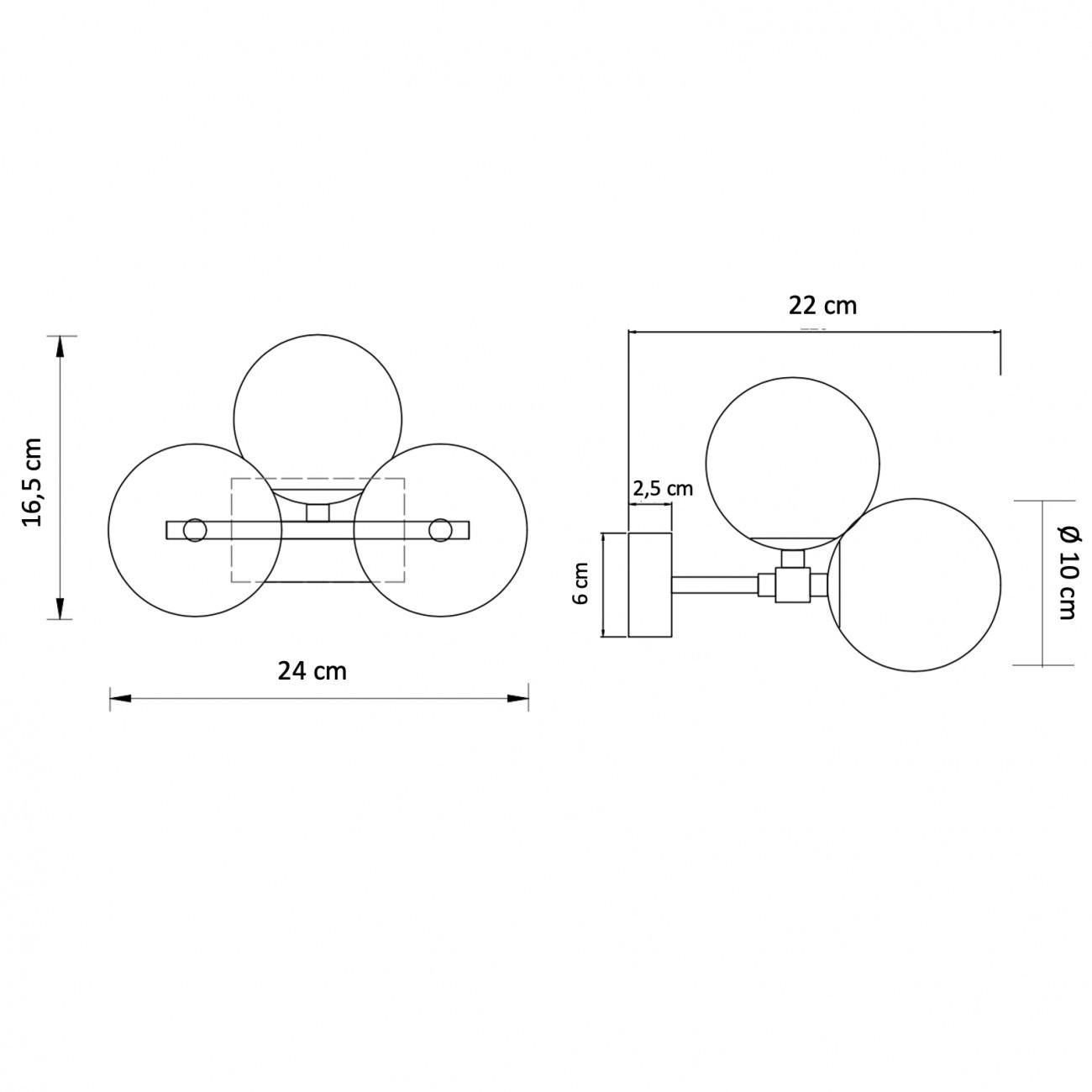 WANDLEUCHTE Ambrosia, Roségold und Weiß, 24cm - Roségold, Glas (22/17/24cm) - KOSILUM