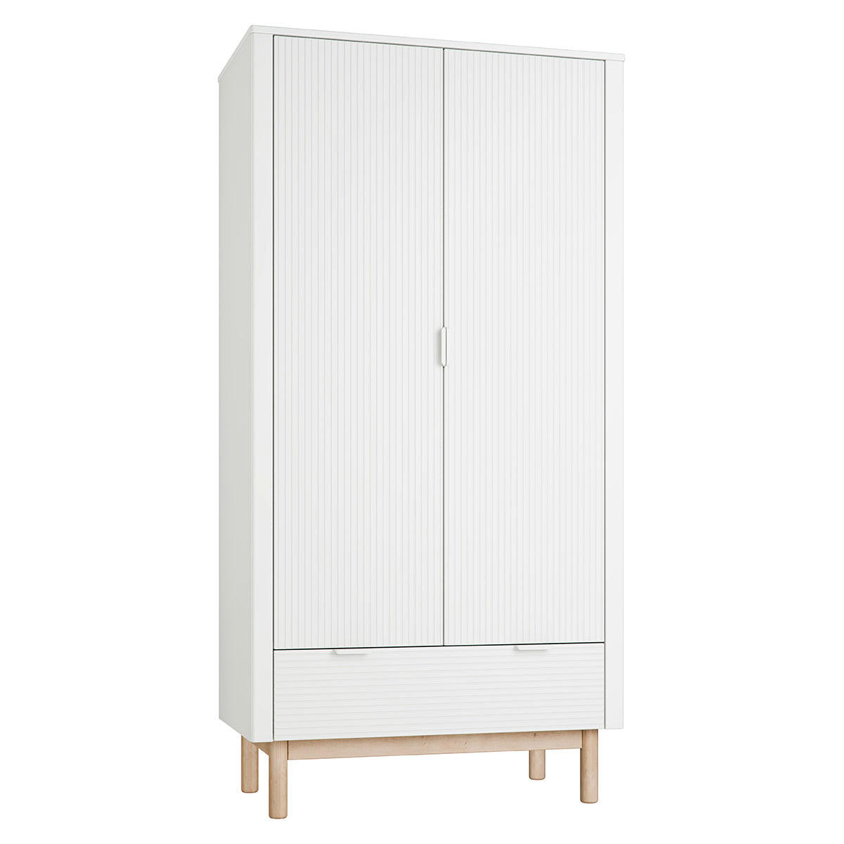 SKRIŇA 2 dvere Miloo Biela - biela, kompozitné drevo (100/198/52.5cm) - Petits-meubles