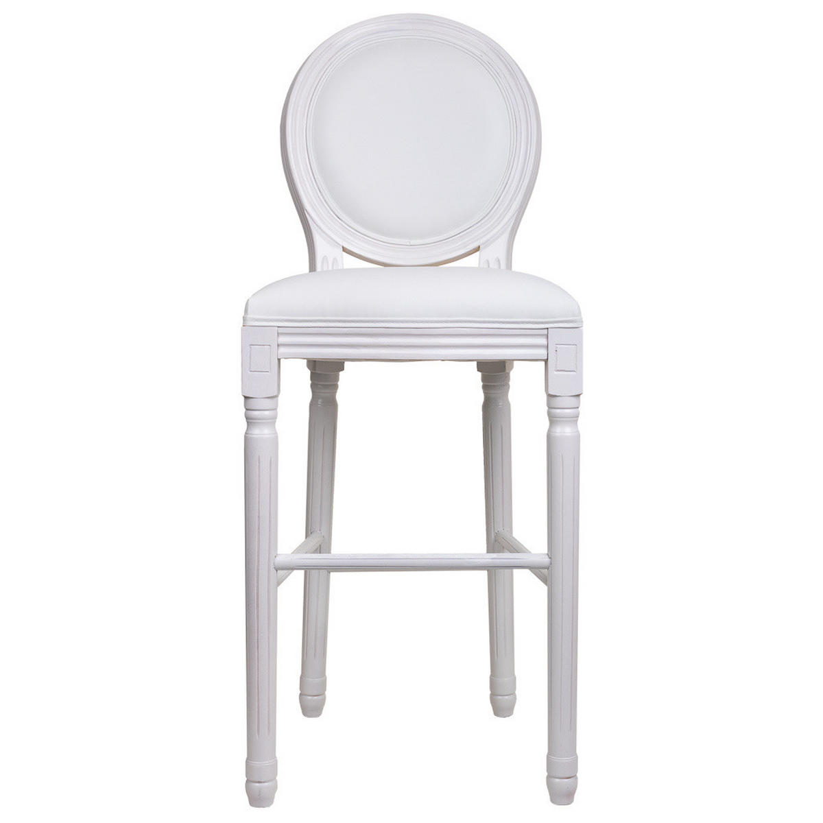 HOCKER aus Holz 52x46x116 cm - Weiß, Fell (52/116/46cm) - Wanderlust