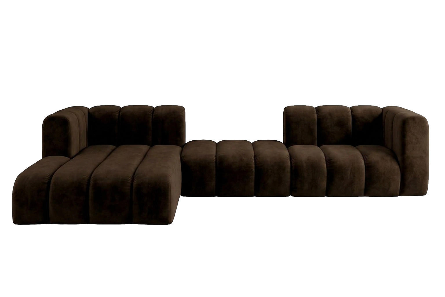Kaiser Möbel Ecksofa Braun 319x175 cm