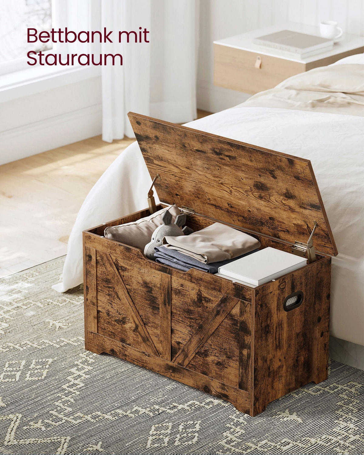 SITZBANK BAMAKO - Braun, Holzwerkstoff (80/46/40cm) - Hansiro