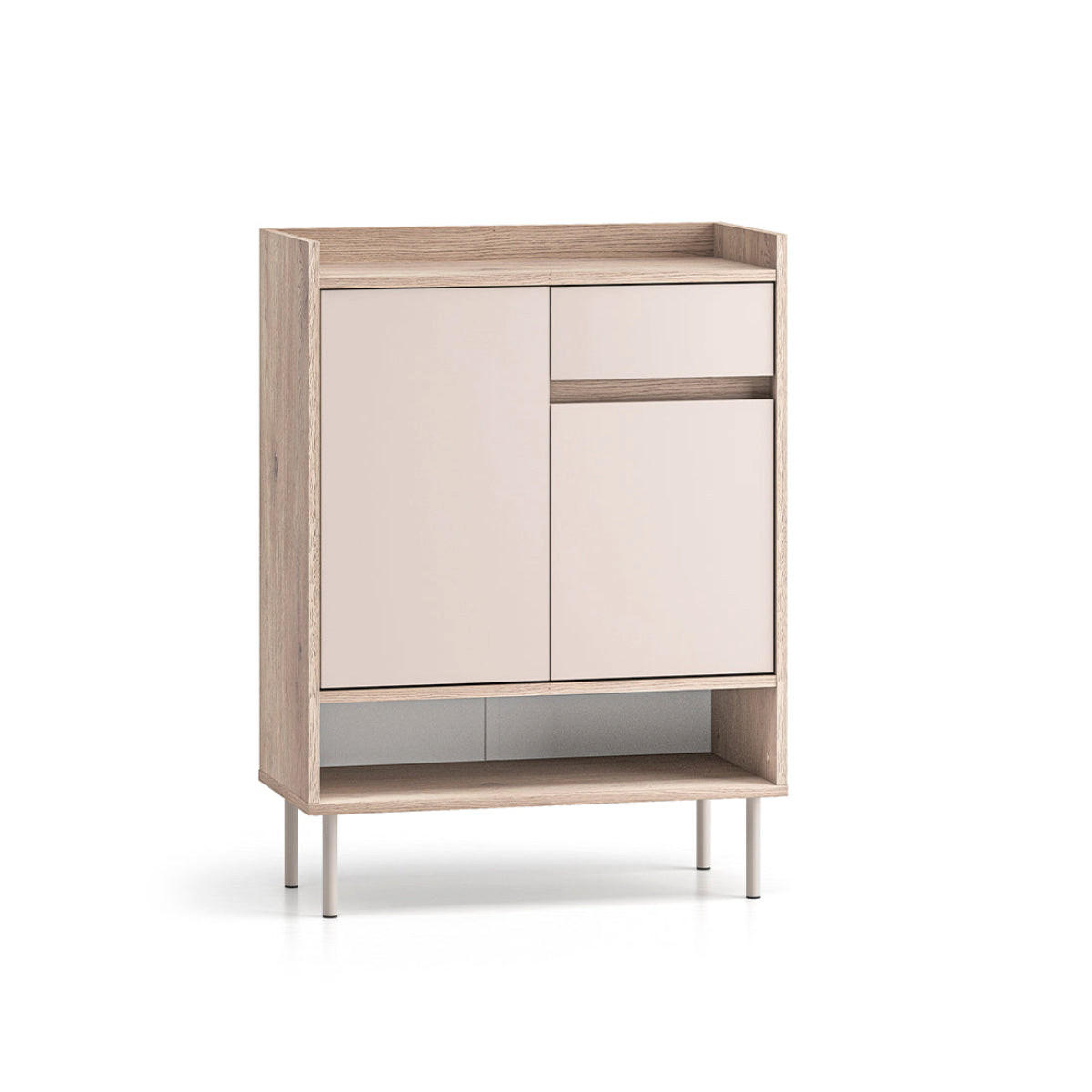 SCHUHMÖBEL Alos Kaschmir und Holz - Beige, Holzwerkstoff (70/95/34cm) - Petits-meubles