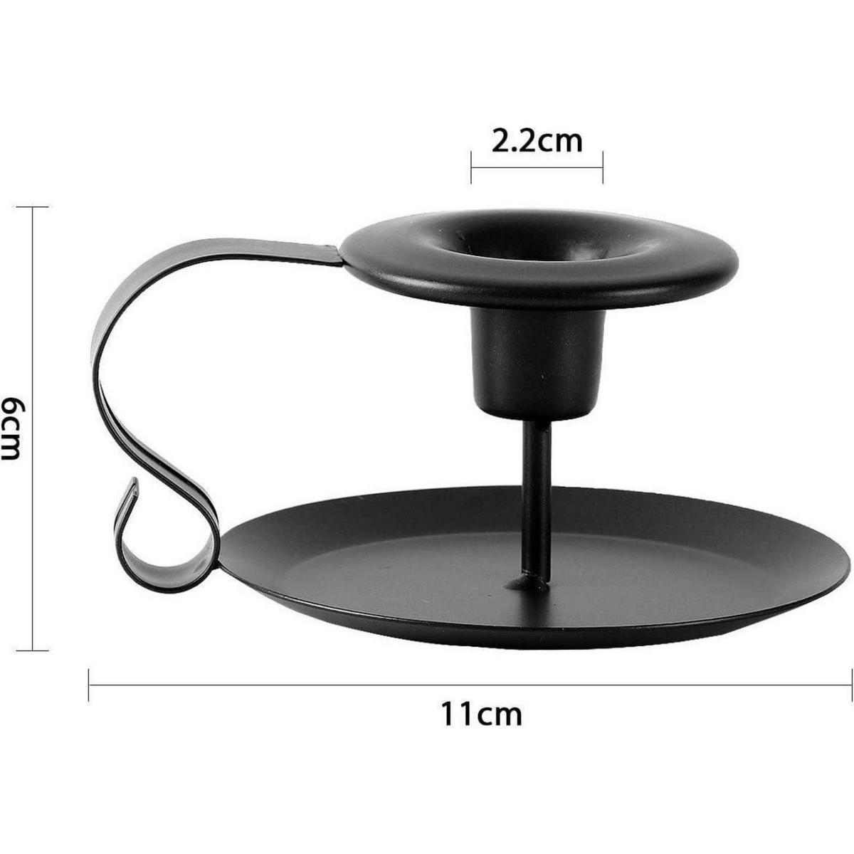 KERZENSTÄNDER 4er Set Schwarz Vintage Deko - Schwarz, Metall (23.5/8/24cm)
