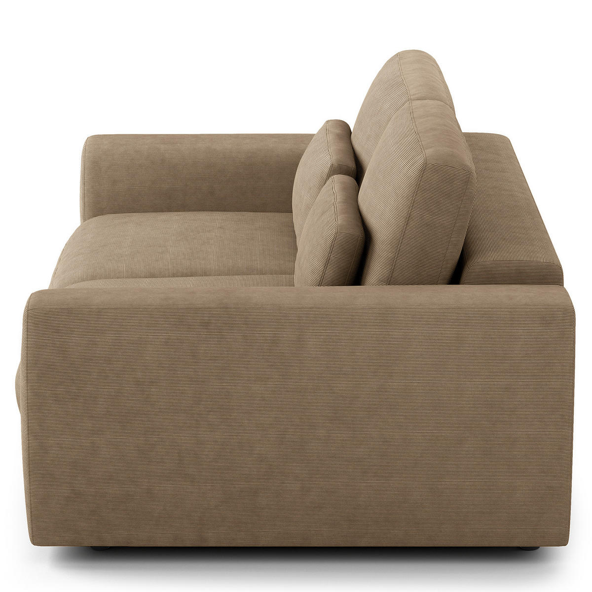 2-SITZER SOFA - Taupe/Schwarz, Kunststoff/Textil (182/80/117cm) - home24