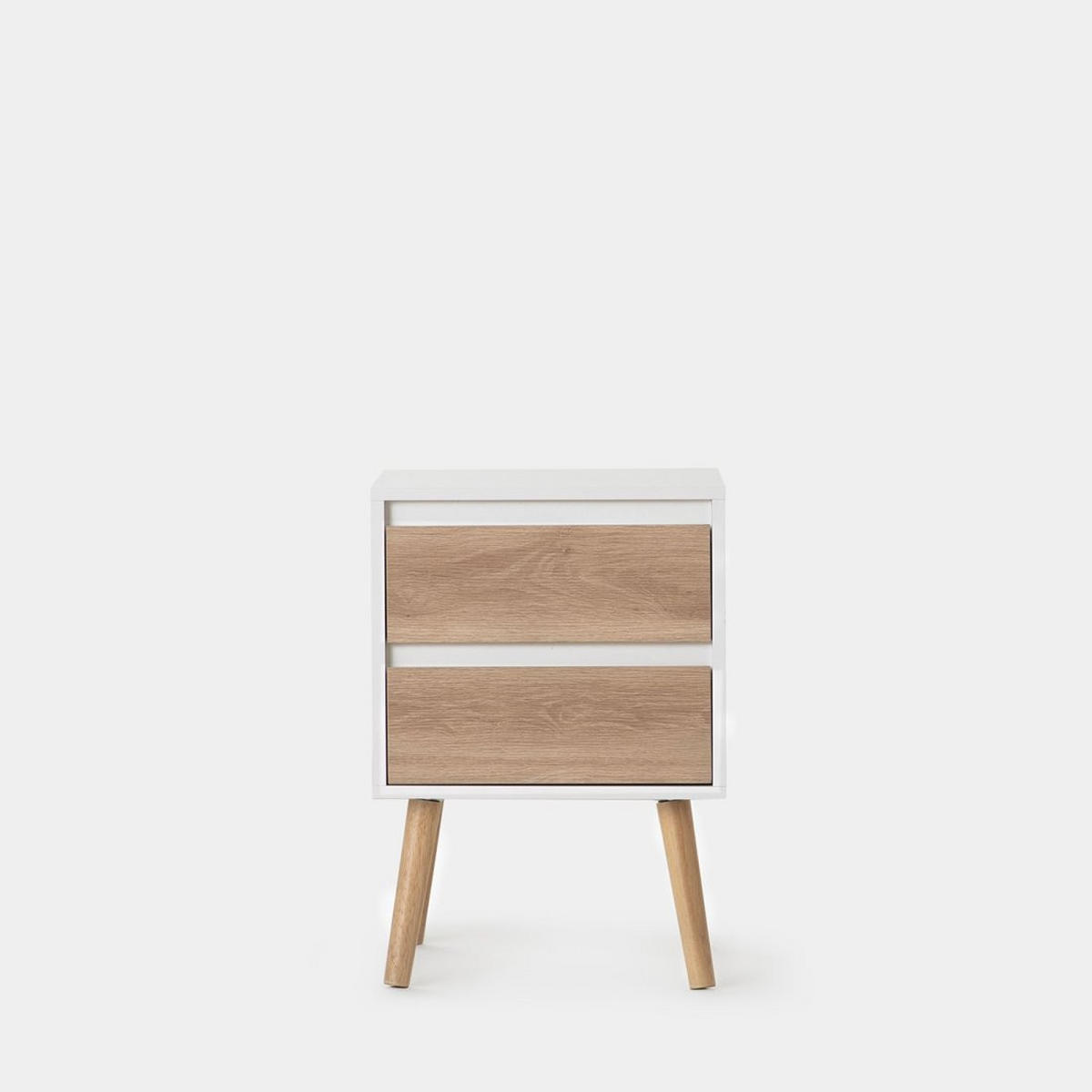 NACHTTISCH 2 SCHUBLADEN Kemi Zweifarbig 40 cm x 59 cm 2er-Set - Multicolor, Holzwerkstoff (40/59/40cm) - Klast Home