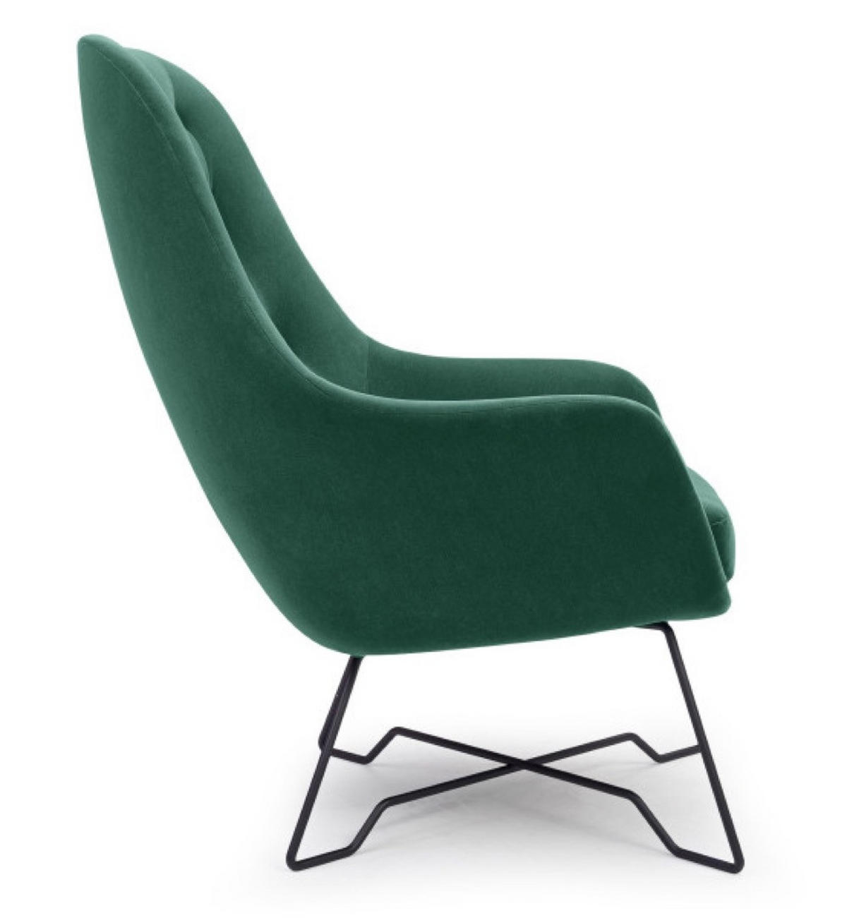 SESSEL Grün ENZO Gepolstert Mit Gepolstertem Rücken - Grün, Textil (72.5/101.5/83cm) - Sepro Meble