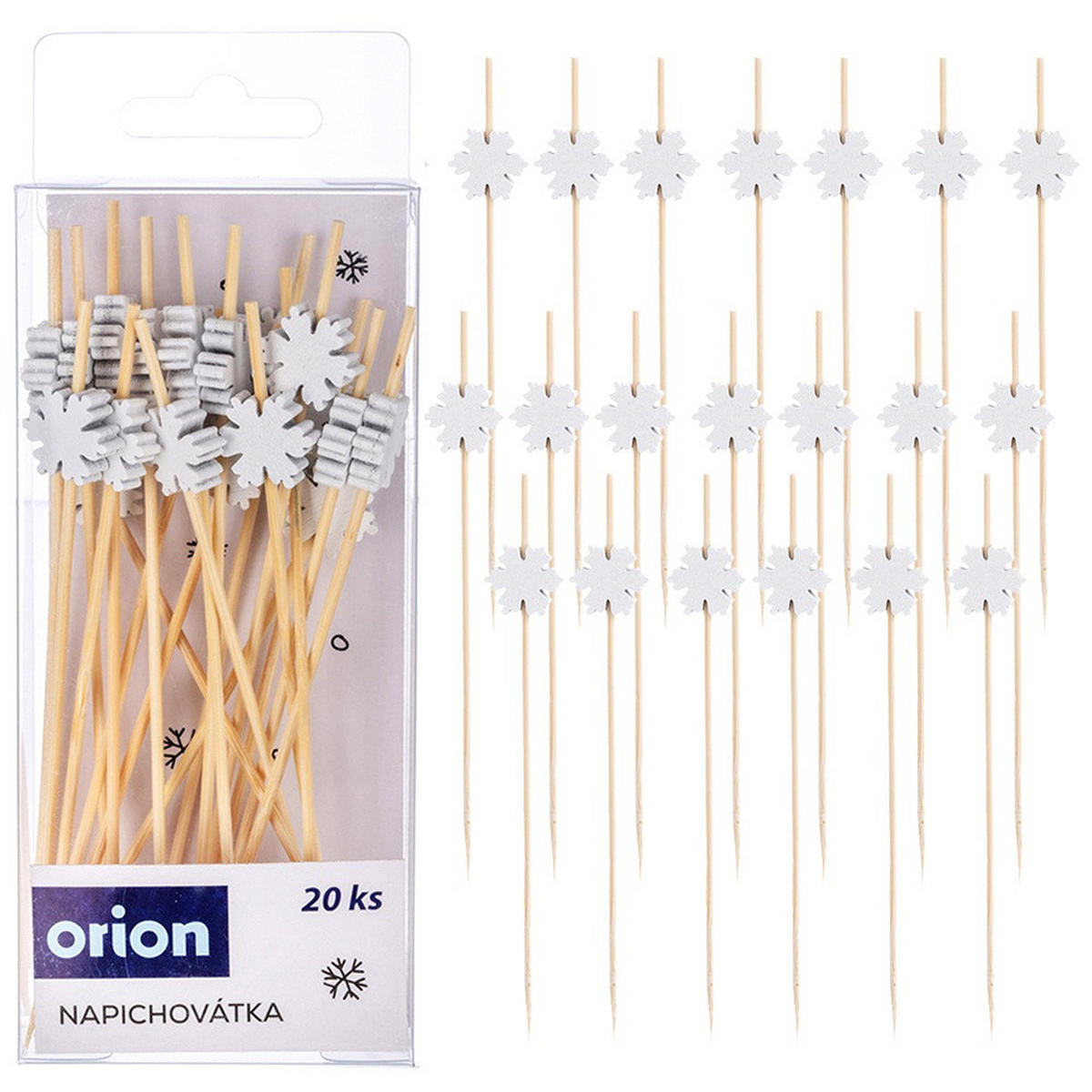 BAMBUS SNACKGABELN 100 Stk. - Kirschbaumfarben, Holz (9cm) - Orion 