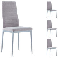 ESSZIMMERSTUHL NATHALIE 4er-Set grau - Grau, Textil (43/100/50cm) - IDIMEX