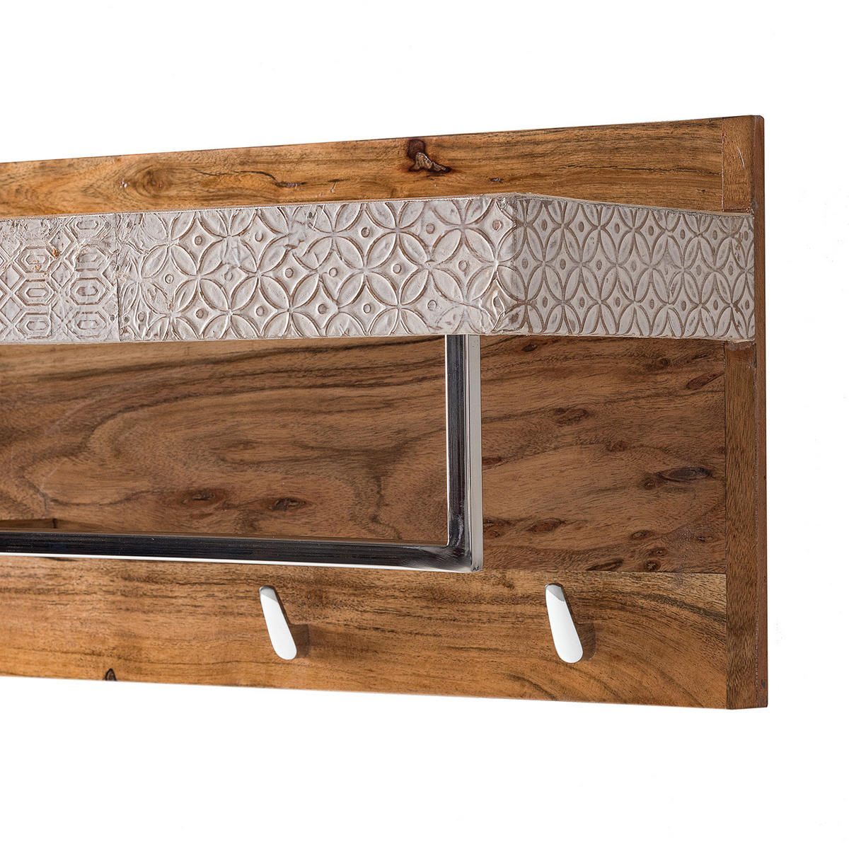 WANDGARDEROBE - Akazie massiv - Akaziefarben, Holz (90/30/25cm) - home24