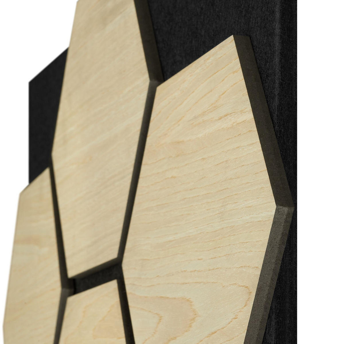 AKUSTIKPANEELE Sonic Shield, je 76 x 62 x 1,8 cm, Größe flexibel anpassbar, Eiche hell - Eichefarben, Holz (62/1.8/76cm) - tectake