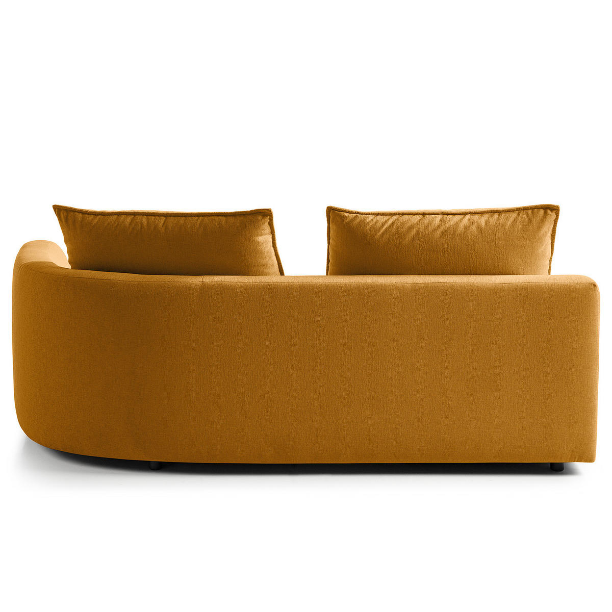 OTTOMANE - modular - Schwarz/Orange, Kunststoff/Textil (196/82/146cm) - home24