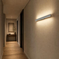 LED-WANDLEUCHTE Rift L - Grau, Metall (90/3.1/7cm) - Lumicom