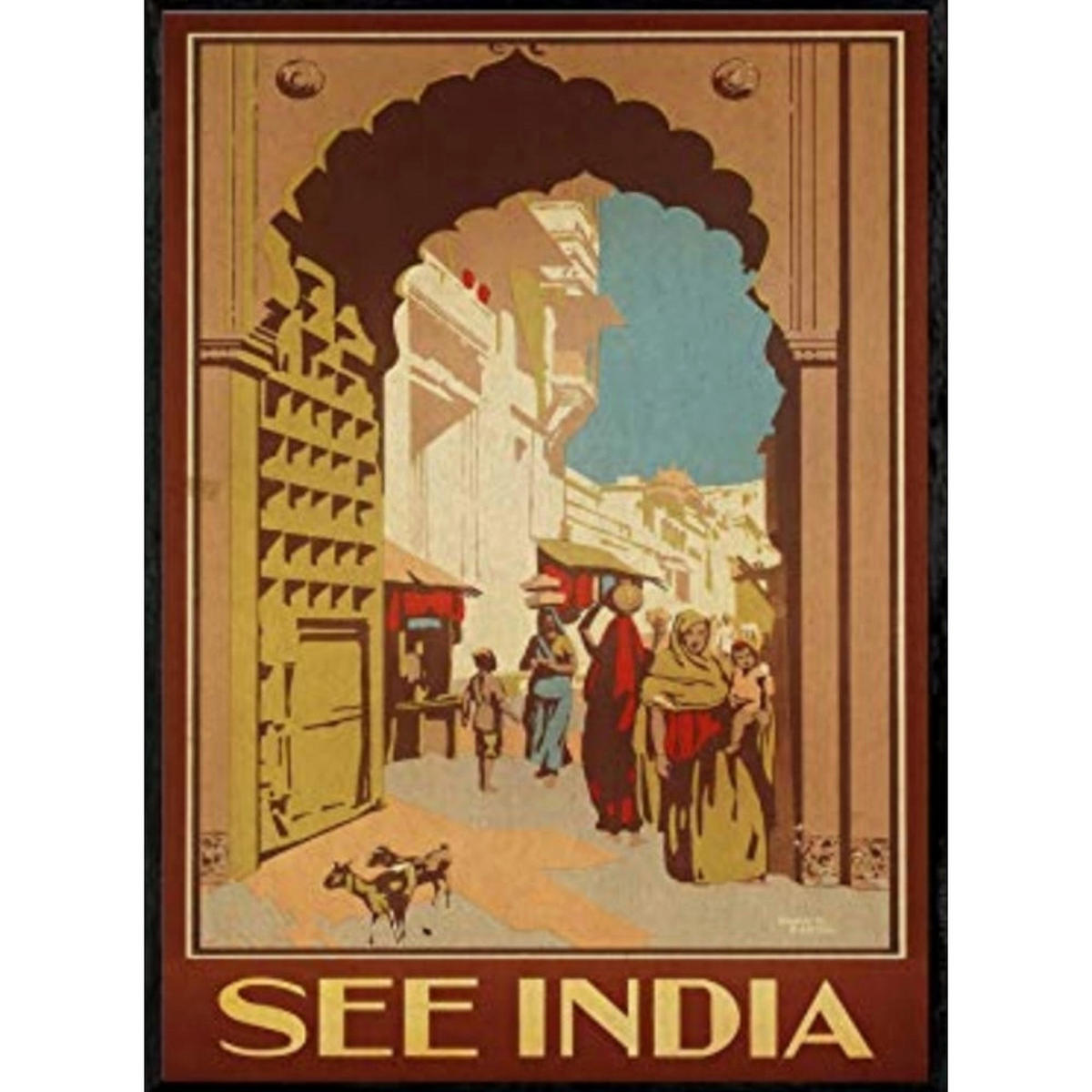POSTER Asien Indien Street A3 Rahmenlos - Klar, Papier (29.7/5/42cm) - Nacnic