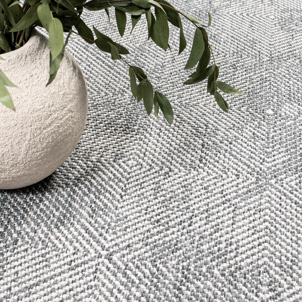 OUTDOOR-TEPPICH DuoRug 5845 Grau 80x150 cm - Grau, Textil (80/150cm) - carpet city
