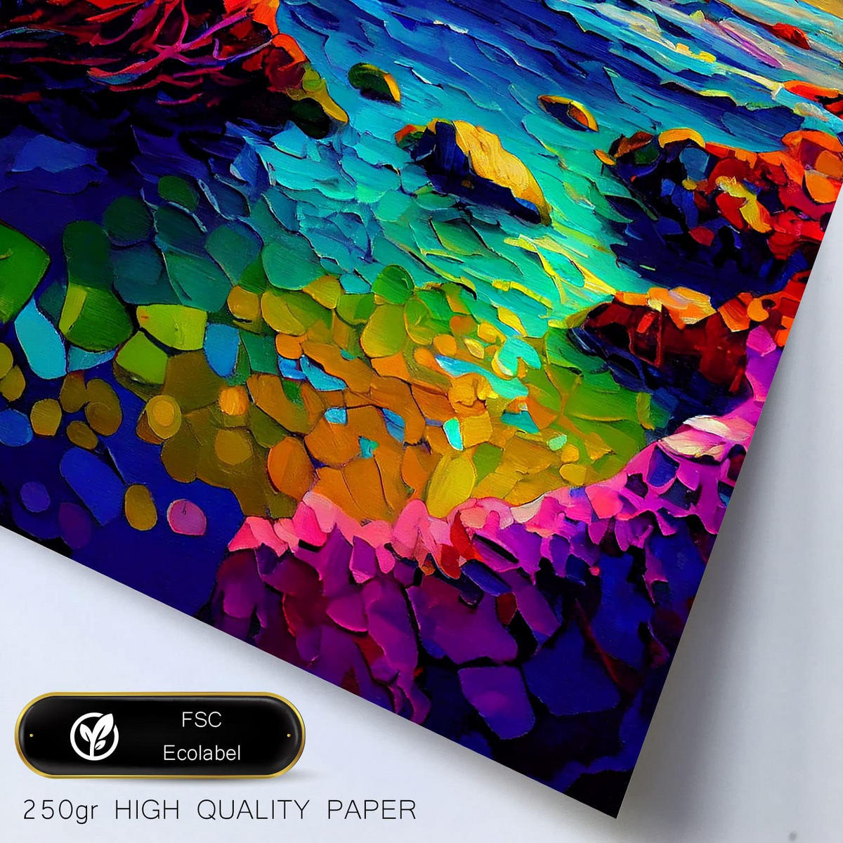 POSTER Set Mit 6 Berge Im Ölgemälde Stil A3 & A4 Rahmenlos - Klar, Papier (29/3cm) - Nacnic