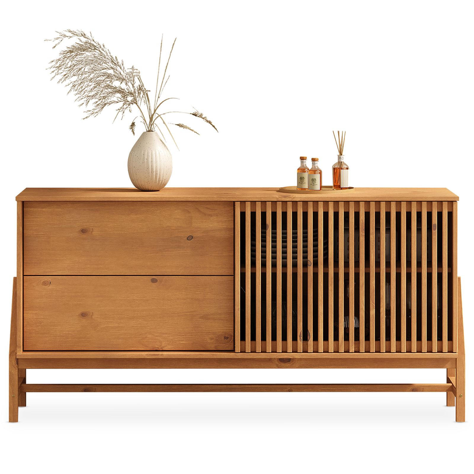 SIDEBOARD ADAMO Eiche - Eichefarben, Holz (145/75/41cm) - IDIMEX