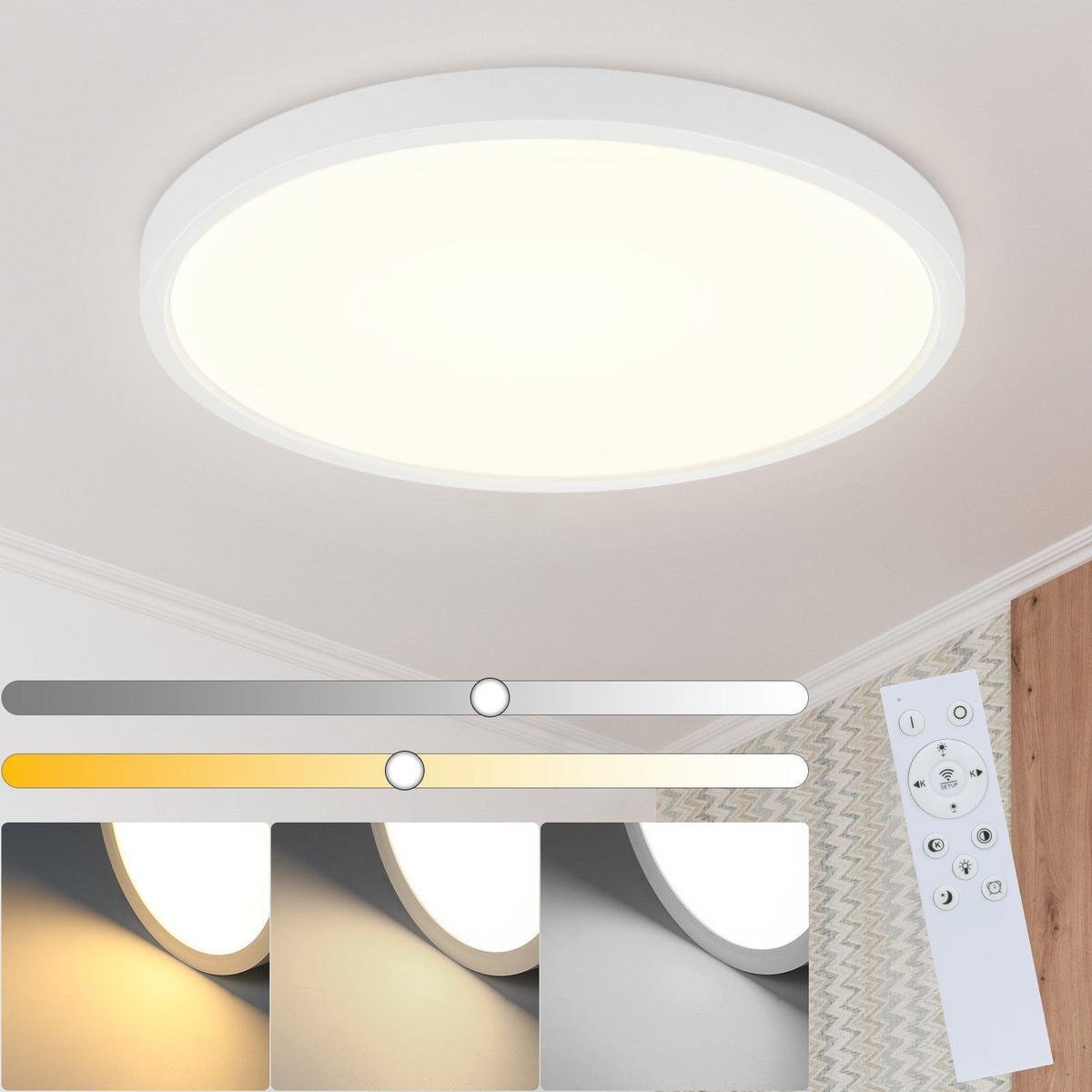 LED-DECKENLEUCHTE Buch 30 cm - Weiß, Kunststoff (30/30/2.5cm) - Nettlife